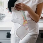 Personalisierte Hase Wort Wolke Frohe Ostern Schnell trocknende Waffel Geschirrtuch mit Namen Housewarming Ostergeschenk für Familie