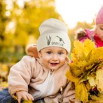 Personalized Cute Reed Mallard Baby Beanies Hat with Embroidered Name Birthday Baby Baptism Warmer Gift for Toddler Boy Girl