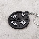 Portachiavi personalizzato in 3D stampato a 45 libbre per il mini peso da palestra con testi Regalo di compleanno per gli appassionati di fitness e sollevamento pesi