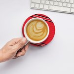 Sous-verres ronds en céramique multicolore personnalisés avec nom et numéro Lot de 4 pendaisons de crémaillère Cadeau d'anniversaire pour les amoureux du sport