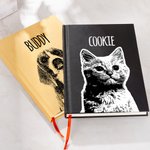Gepersonaliseerd notitieboekje A5 met 120 gelinieerde pagina's en potlood Sympathie Herdenkingscadeau voor huisdiereigenaar