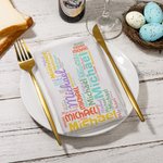 Personalisierte Hase Wort Wolke Frohe Ostern Schnell trocknende Waffel Geschirrtuch mit Namen Housewarming Ostergeschenk für Familie