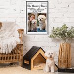 Personalised The Memory Time Dog Cat Pet Photo Poster Painting Framed Painting with Name and Date Home Decor Birthday Gift for Pet Lovers