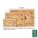 Personalised Engraved Butterfly Floral Edge FSC Bamboo Charcuterie Chopping Board with Initials and Juice Groove Wedding Housewarming Gift for Couples