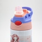 Personlig Fantasy Ocean Mermaid Initial 12oz Kid Isolert vannflaske med håndtak og silikon sugerør Bursdag tilbake til skolen Gave til jenter