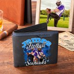 Personalizada Llama Colorido Rayo 1-5 Fotos Collage Billetera de cuero de los hombres con el nombre Número Cumpleaños Equipo Regalo para los amantes del deporte Jugadores