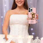 Personalisierte Western Cowgirl Hut Stiefel Geburt Blume Telefon Fall für iPhone mit Namen Geburtstag Brautdusche Geschenk für Frauen