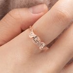 Personalizzato inciso 1-4 Cat Dog Pet Photo Ring Memorial Gioielli Sympathy Pet Day Gift for Pet Lover