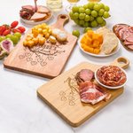 Tagliere per salumi in legno con albero genealogico inciso e personalizzato con manico e nome Regalo di compleanno per la casa per la mamma e la nonna