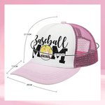 Personalized Multicolor Ice Cream Drip Baseball Mom Mesh Cap with Name and Adjustable Strap Game Day Team Gift for Sports Mom Baseball Lovers