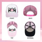 Personalized Multicolor Ice Cream Drip Baseball Mom Mesh Cap with Name and Adjustable Strap Game Day Team Gift for Sports Mom Baseball Lovers