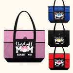 Gepersonaliseerde Ice Cream Baseball Mom Grote Mesh Draagtas met Naam en Nummer Moederdag Verjaardag Sportevenement Reisbenodigdheden Cadeau voor Mama