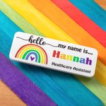 Badge magnétique en plastique avec nom Semaine des infirmières Cadeau d'appréciation pour infirmière Médecin Enseignant