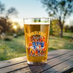 Personalisierte Cool Flame Lightening Photo Design 16oz Bierglas mit Namen und Nummer Geburtstag Haus Küche Zubehör Geschenk für Sportliebhaber