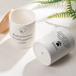 Personalised Pet Paw Name Ceramic Succulent Planter Pot with Drainage Hole and Bamboo Base Home Decor Pet Loss Sympathy Gift for Cat Dog Owner Lover