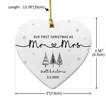 Our First Christmas - Personalized Christmas Tree Ceramic Ornament