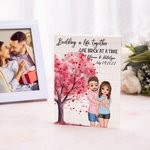 Personalised Love Tree Cartoon Hugging Couple Building Brick Puzzles with Name and Date Valentine's Day Anniversary Gift for Couple