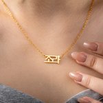Personalizado Simple Coreano Nombre Colgante Collar Minimalista Joyería Cumpleaños Aniversario Regalo para Mujeres