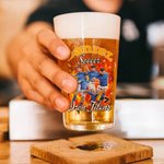 Personalisierte Cool Flame Lightening Photo Design 16oz Bierglas mit Namen und Nummer Geburtstag Haus Küche Zubehör Geschenk für Sportliebhaber