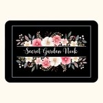 Felpudo de bienvenida personalizado con girasol, rosa y texto Floristería Decoración para el hogar Regalo de inauguración para amantes de la jardinería