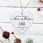 Our First Christmas - Personalized Christmas Tree Ceramic Ornament
