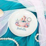 Personalizada Fantasía Sirena Chica de cerámica Baratija Joyería Plato con Nombre Cumpleaños Aniversario Regalo para Mujeres Niñas