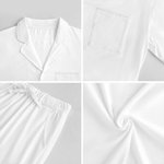 Personalisierte luxuriöse Französisch Landschaft lange Ärmel Pyjama Set mit anfänglichen Monogramm Geburtstag Brautjungfer Geschenk für Frauen