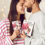 Personalised Love Tree Cartoon Hugging Couple Building Brick Puzzles with Name and Date Valentine's Day Anniversary Gift for Couple