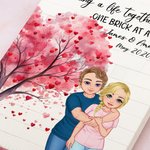 Personalised Love Tree Cartoon Hugging Couple Building Brick Puzzles with Name and Date Valentine's Day Anniversary Gift for Couple