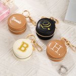 Personalised Mini PU Leather Initial or Name Keychain Ring Holder with Zipper Travel Gym Accessories Wedding Birthday Gift for Women