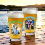 Personalisierte Cool Flame Lightening Photo Design 16oz Bierglas mit Namen und Nummer Geburtstag Haus Küche Zubehör Geschenk für Sportliebhaber