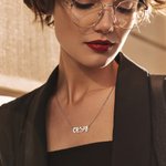 Personalizado Simple Coreano Nombre Colgante Collar Minimalista Joyería Cumpleaños Aniversario Regalo para Mujeres