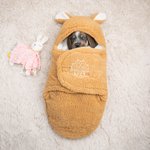 Personalised Paw Print Pet Sleeping Bag Swaddle with Bunny Ears First Easter Birthday Gift for Cat Dog Lover