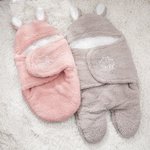 Personalised Paw Print Pet Sleeping Bag Swaddle with Bunny Ears First Easter Birthday Gift for Cat Dog Lover
