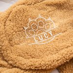 Personalised Paw Print Pet Sleeping Bag Swaddle with Bunny Ears First Easter Birthday Gift for Cat Dog Lover