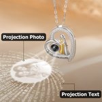 Personligt I Love You Mom Projection-halsband Mor och barn Kärlek Hjärta Hänge Halsband Smycken Födelsedag Mors dag Julklapp till mamma