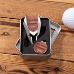 Spersonalizowany emerytalny zestaw magnetycznych klipsów do kapelusza z imiennym znacznikiem piłki i pudełkiem na akcesoria golfowe Prezent na emeryturę dla miłośnika golfa