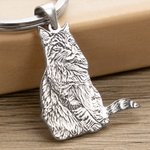 Personalised Engraved Pet Photo Keychain with Text  Birthday Gift for Pet Lover