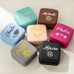 Boîte à bijoux personnalisée en cuir PU avec nom Cadeau d'anniversaire pour les amoureux du sport