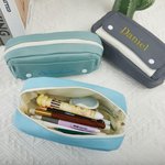 Personalisierte gestickten Namen Zipper große Kapazität Federtasche Tasche mit Tasche Schule liefert Geburtstag zurück zu Schule Geschenk für Studenten Kollegen