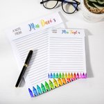 Cahier de notes personnalisé pour enseignant avec nom pour cadeau de gratitude