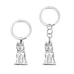 Personalised Engraved Pet Photo Keychain with Text  Birthday Gift for Pet Lover