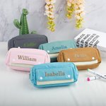 Personalisierte gestickten Namen Zipper große Kapazität Federtasche Tasche mit Tasche Schule liefert Geburtstag zurück zu Schule Geschenk für Studenten Kollegen