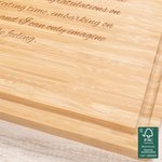 Tabla para cortar embutidos de bambú FSC con ranura para zumo Regalo de boda de inauguración de la casa para la familia y los amigos