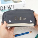 Personalisierte gestickten Namen Zipper große Kapazität Federtasche Tasche mit Tasche Schule liefert Geburtstag zurück zu Schule Geschenk für Studenten Kollegen