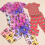 Pyjama Personnalisé avec 1 à 4 Photos et Nom Cadeau Anniversaire pour Femme et Homme