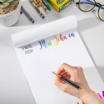 Cahier de notes personnalisé pour enseignant avec nom pour cadeau de gratitude
