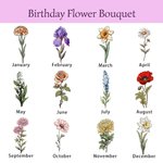 Personalizada Mamá Abuela Jardín 1-10 Nacimiento Flores Jarrón Bolsa de asas con nombres Cumpleaños Día de la Madre Regalo para la familia Mujeres