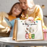 Personalizada Mamá Abuela Jardín 1-10 Nacimiento Flores Jarrón Bolsa de asas con nombres Cumpleaños Día de la Madre Regalo para la familia Mujeres