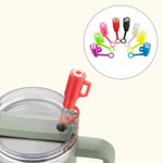 Gepersonaliseerde Multi-color Straw Cover Food-grade 3D Printing Straw Topper voor Stanley Tumbler met initiaal Verjaardag Kerstcadeau voor familie of vriend
